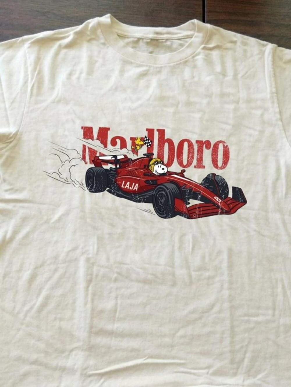 90s Marlboro Racing f1 peanut white tee